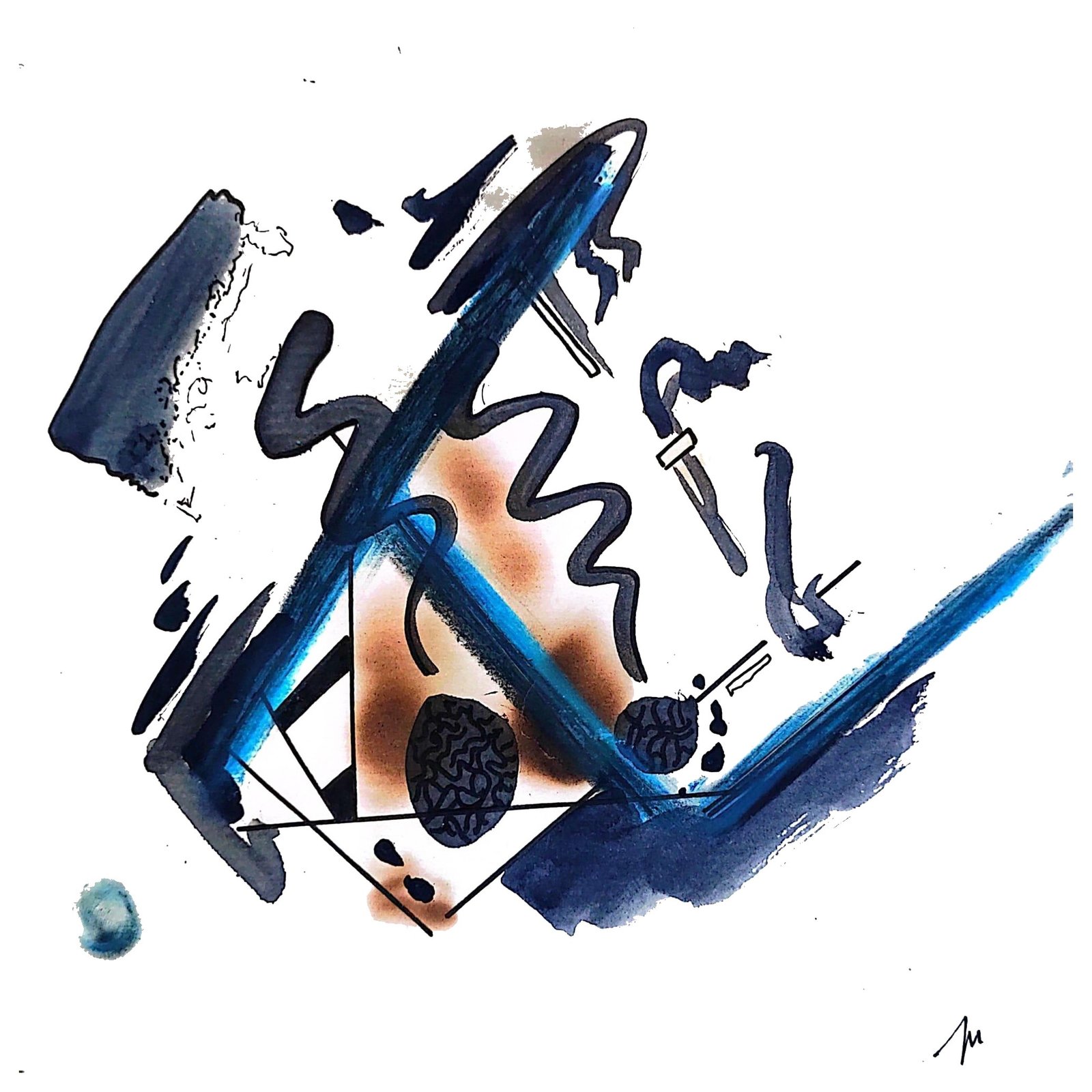 Obra Impulsos 1, técnica mixta de Juan Miguel Benito