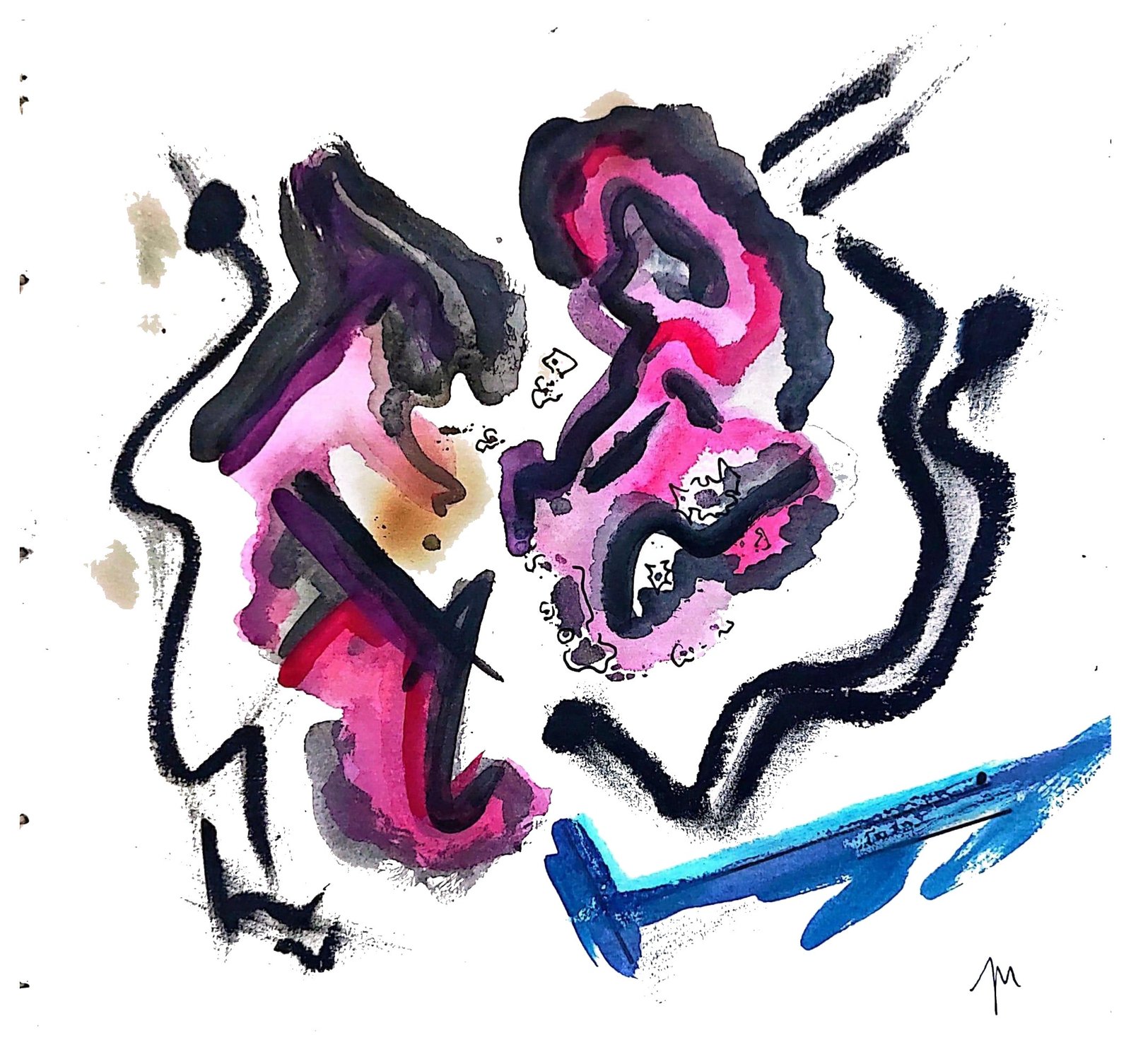 Obra It hurts / Duele, técnica mixta de Juan Miguel Benito