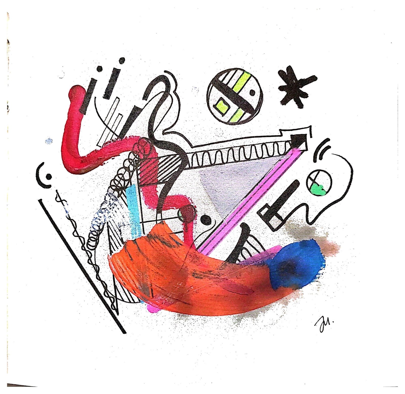 Obra Impulsos 3, técnica mixta de Juan Miguel Benito