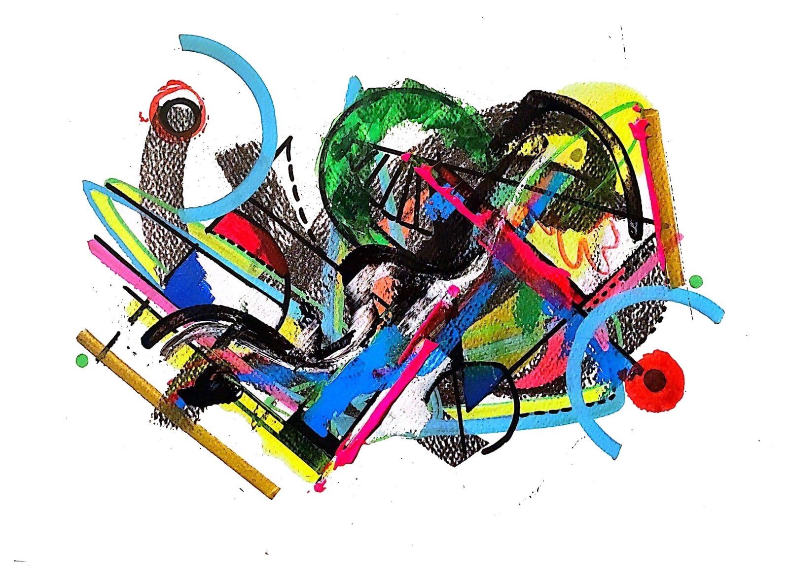 Obra “Inocencia, bondad y estupidez”, técnica mixta de Juan Miguel Benito sobre fondo blanco