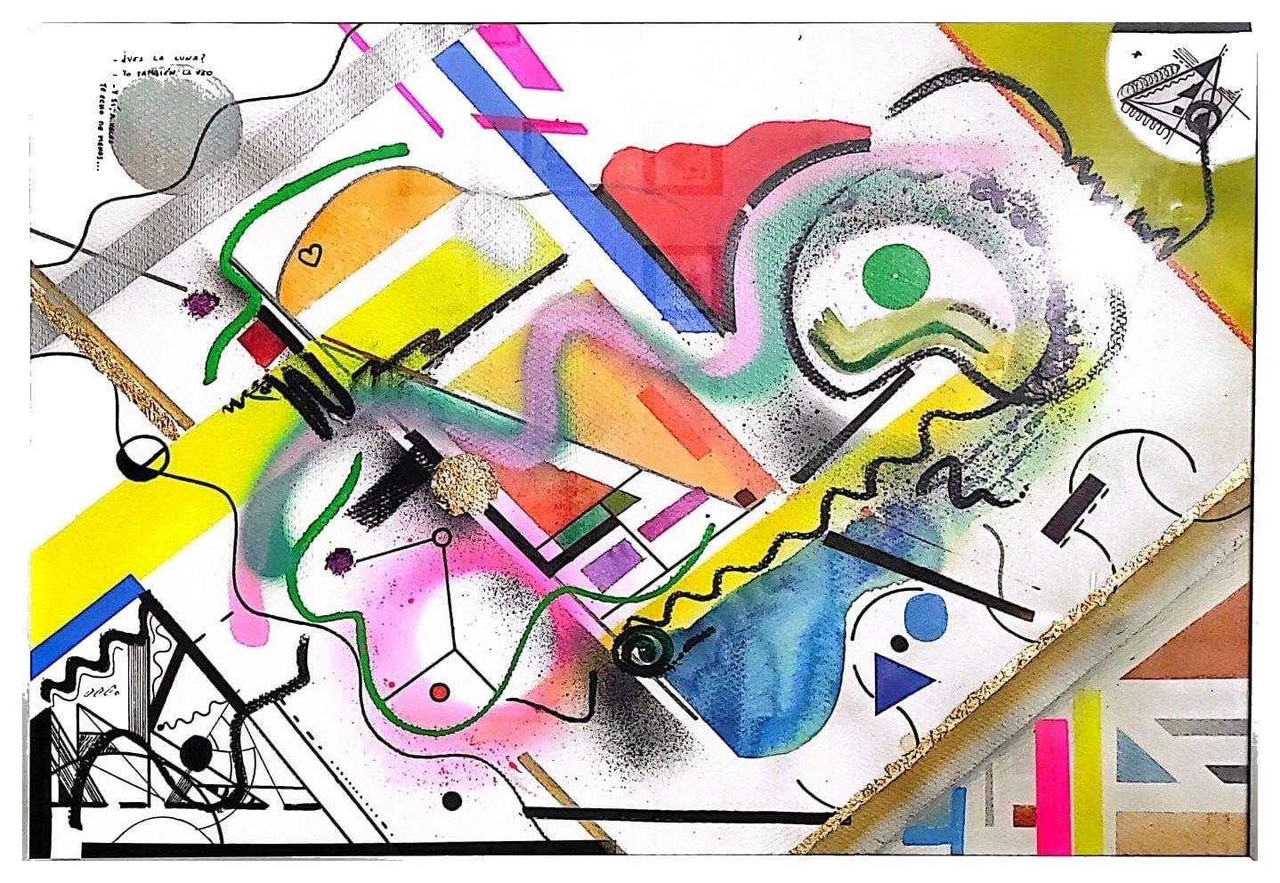 Obra “Yo te amé de verdad”, t?cnica mixta de Juan Miguel Benito sobre fondo blanco