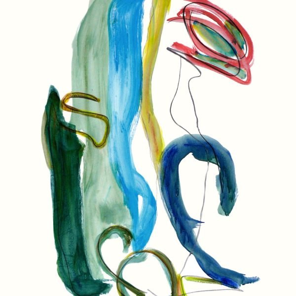 a drawing of a group of different colored objects